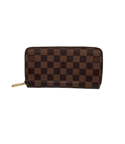LOUIS VUITTON ルイヴィトン ダミエ エベヌ ジッピーウォレット ラウンドファスナー 長財布 ブラウン N60015 中古 D4