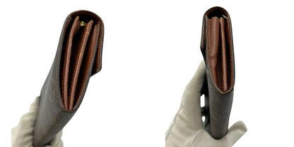 LOUIS VUITTON ルイヴィトン モノグラム ポルトモネクレディ 長財布 M61725 ブランド レディース メンズ 小銭入れ カード入れ 中古 Ｗ４