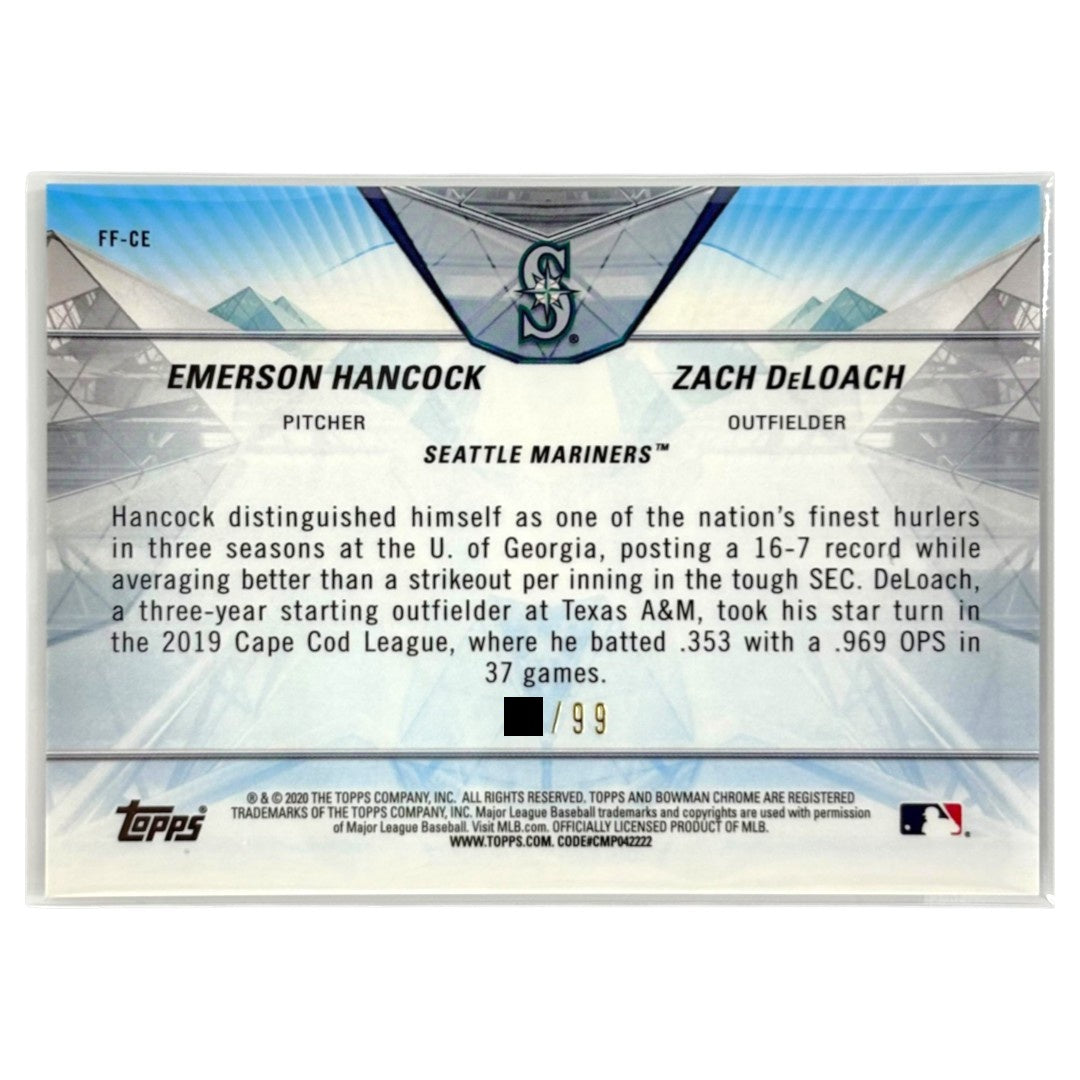TOPPS MLBカード BOWMAN CHROME EMERSON HANCOCK ZACH DELOACH SEATTLE MARINERS /99 #FF-CE 中古 IT1