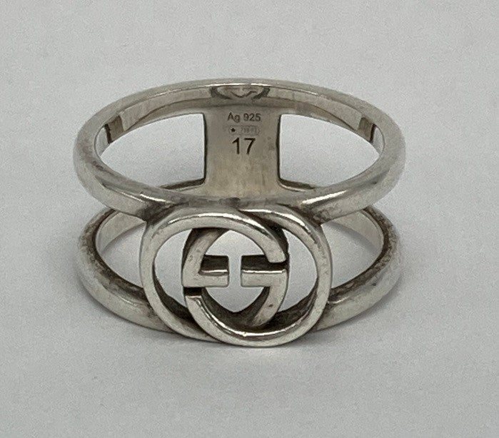 GUCCI グッチ インターロッキングG リング シルバー925 16号 中古 D4