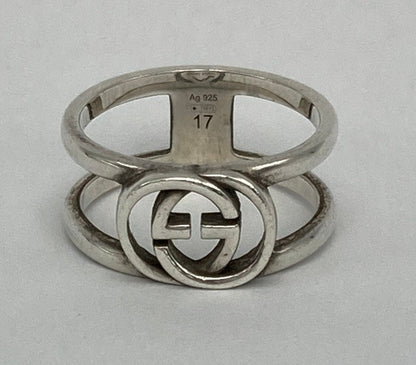 GUCCI グッチ インターロッキングG リング シルバー925 16号 中古 D4