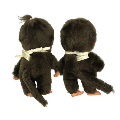 セキグチ ふた子のモンチッチ くたくたシリーズ 男の子/女の子 セット ぬいぐるみ レトロ ペア 日本製 中古 T1