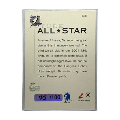 In The Game NHLカード BE A PLAYER ALEXANDER SVITOV LIGHTNING 75/100 #136 中古 IT2