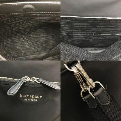 kate spade ケイトスペード サム コンバーチブル バックパック レディース ナイロン 2way トート リュック ラゲッジスリーブ ブラック KB336 中古 T1