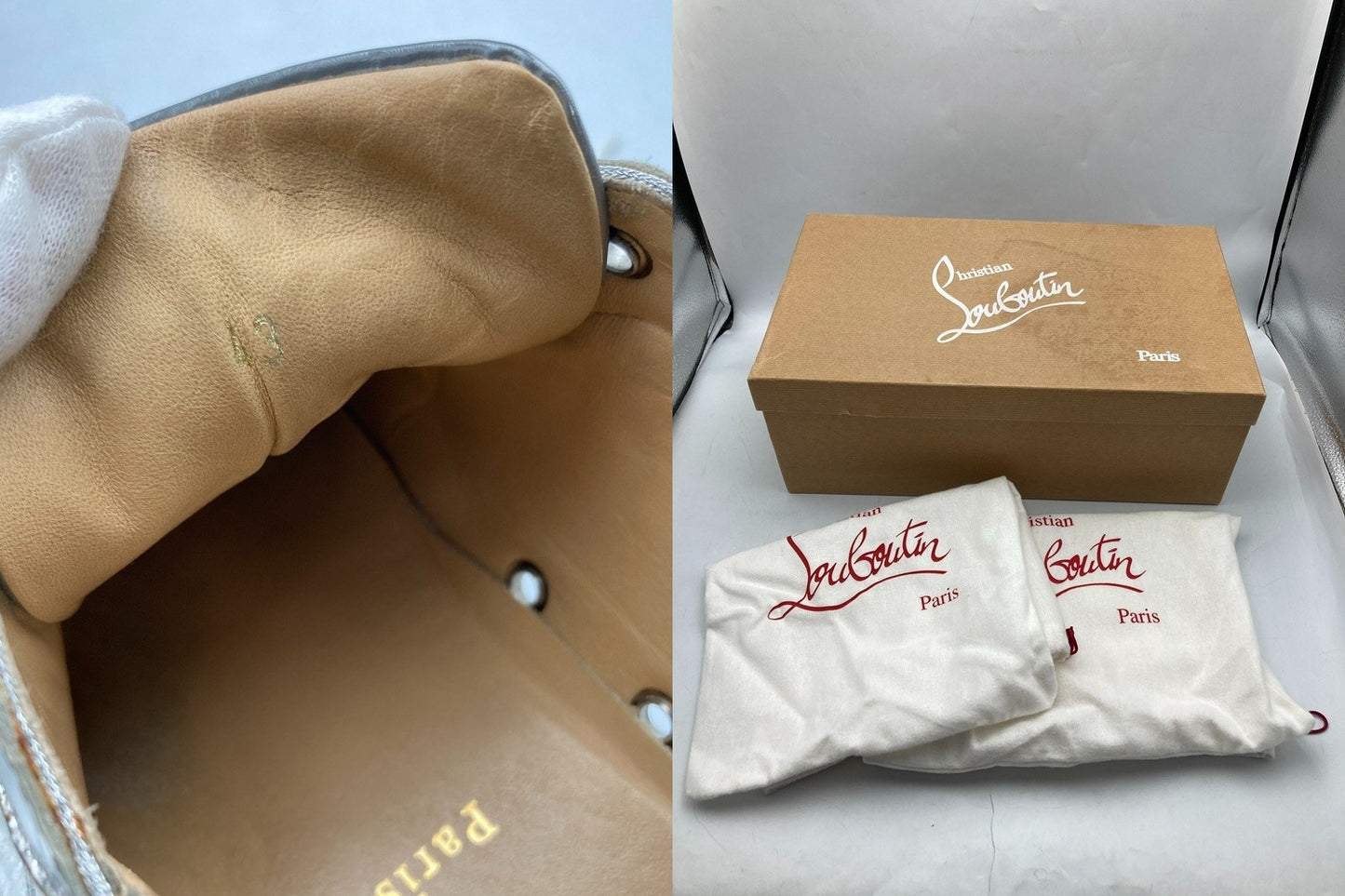 Christian Louboutin クリスチャンルブタン ルイスジュニア スパイク ローカット スニーカー サイズ43 メンズ 中古 D4