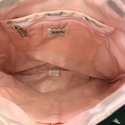 LESPORTSAC レスポートサック ディズニー トートバッグ レディース コラボ ミニ―マウス デイジー リボン フリル ブラック 中古 T1