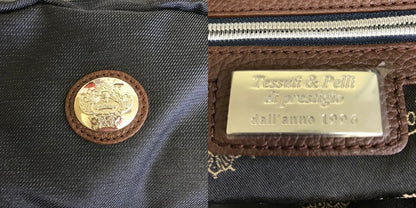 Orobianco オロビアンコ リュック ネイビー ブラウン メンズ 通勤 おしゃれ レザー お出掛け 中古 W1