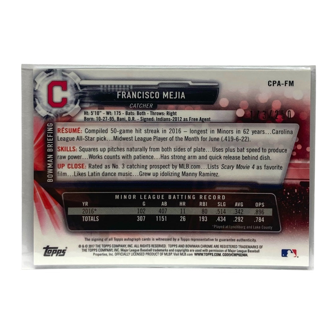 TOPPS MLBカード BOWMAN CHROME FRANCISCO MEJIA INDIANS 173-250 #CPA-FM 中古 IT2