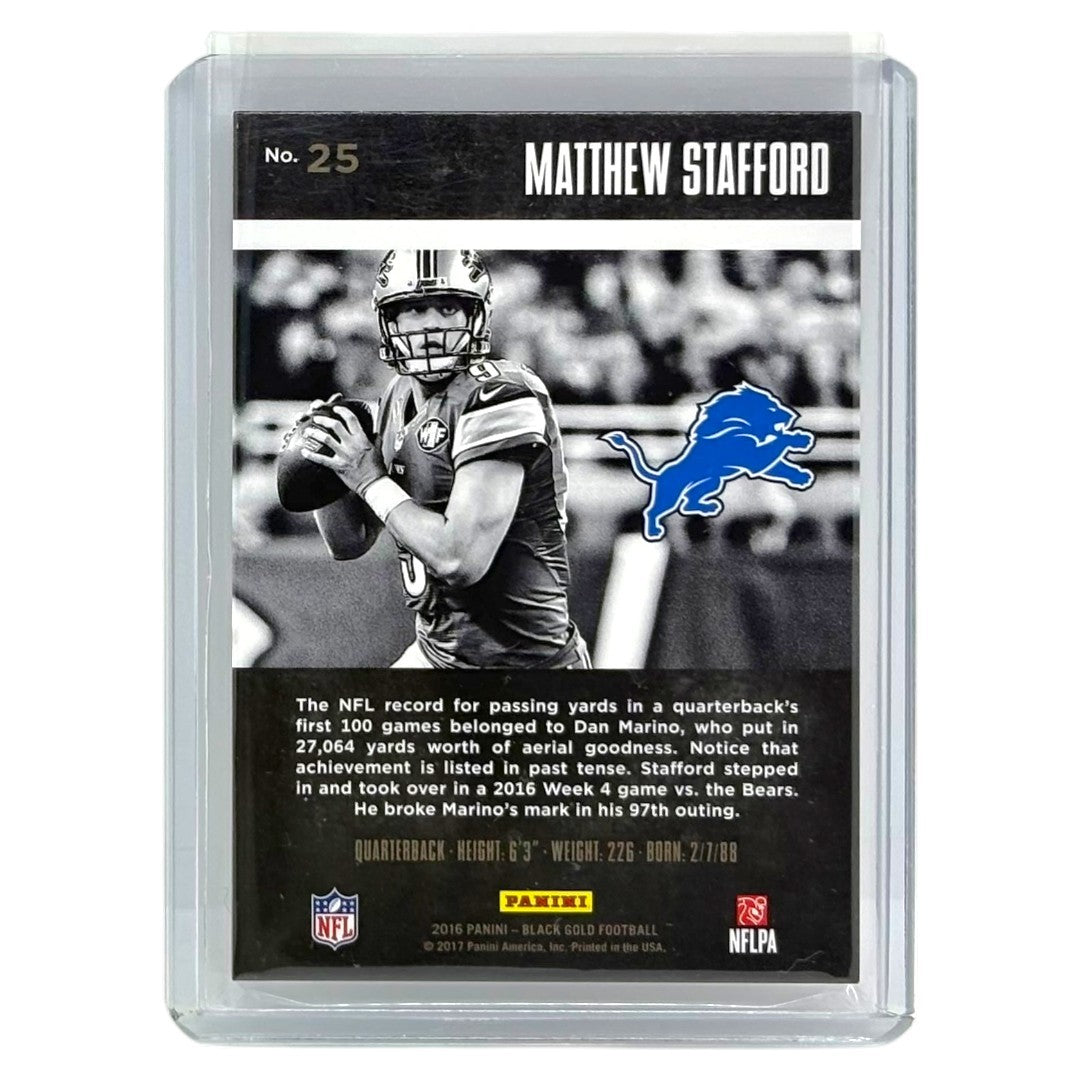 PANINI NFLカード BLACK GOLD MATTHEW STAFFORD LIONS /50 #25 中古 IT1