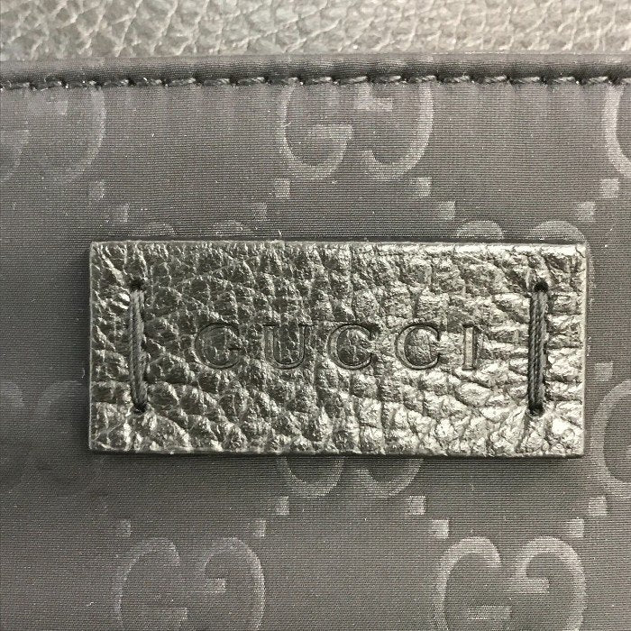 GUCCI グッチ ショルダーバッグ ユニセックス GG柄 ナイロン系/レザー 斜め掛け ブラック 510342 中古 T1