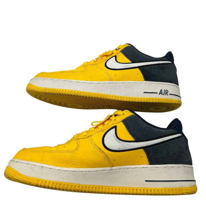 NIKE ナイキ エアフォース スニーカー AO24399-700 28cm 靴 シューズ メンズ イエロー ネイビー 中古 W４