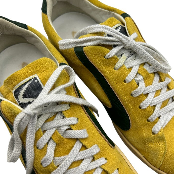 Valsport ヴァルスポルト トーナメント スウェード スニーカー メンズ 42 (約26.5cm) 靴 シューズ スエード イエロー グリーン 中古 W４