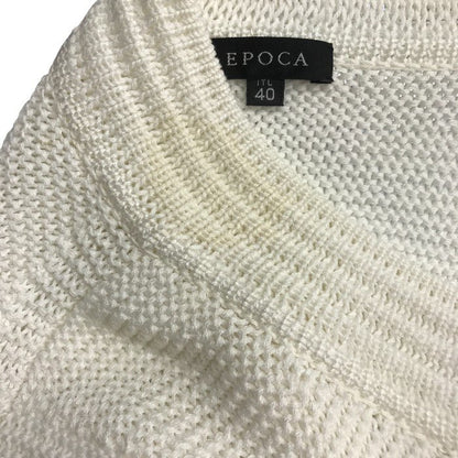 EPOCA エポカ 綿混ニット ジャケット KUB32-855-01 40 アウター レディース ホワイト 秋 冬 春 中古 W1