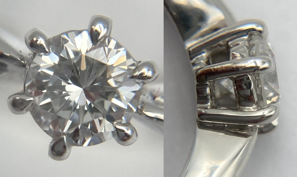 寺内宝飾 Pt900 1Pダイヤ 0.26ct リング 10号 中古 D4