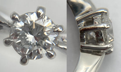 寺内宝飾 Pt900 1Pダイヤ 0.26ct リング 10号 中古 D4