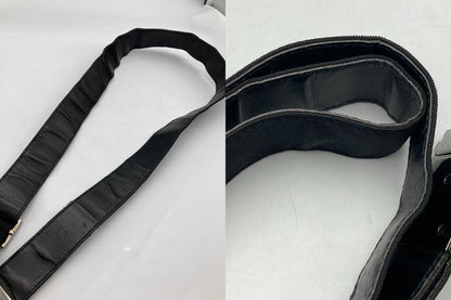 GUCCI グッチ ナイロン レザー ベルト 中古 D4