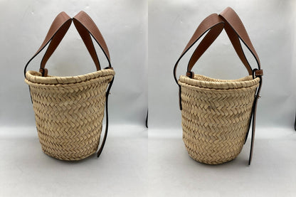 LOEWE ロエベ バスケットバッグ スモール(ヤシの葉&カーフ) 中古 D4