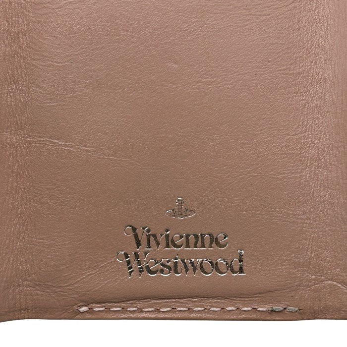 Vivienne Westwood ヴィヴィアンウエストウッド レザー 三つ折り財布 本革 コンパクト ミニ レディース 中古 W4
