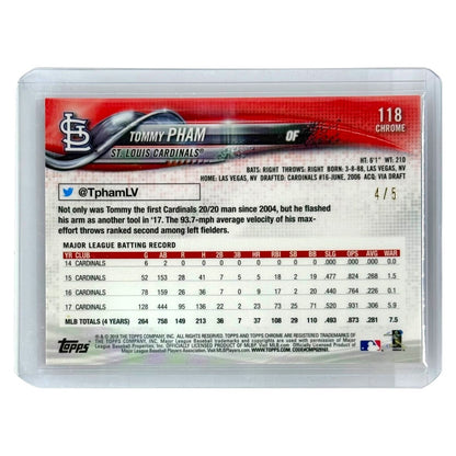 TOPPS MLBカード CHROME TOMMY PHAM ST. LOUIS CARDINALS /5 #118 中古 IT1