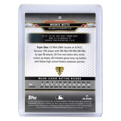 TOPPS MLBカード TRIPLE THREADS MOOKIE BETTS LOS ANGELES DODGERS /25 #23 中古 IT1