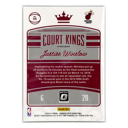 PANINI NBAカード DONRUSS OPTIC PRIZM JUSTISE WINSLOW MIAMI HEAT #35 中古 IT1