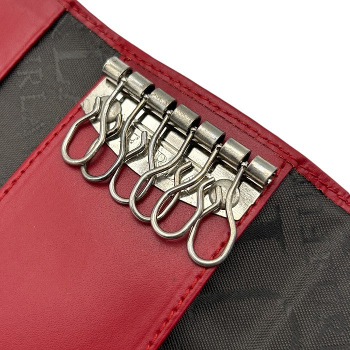 FURLA フルラ 6連 キーケース レザー レッド 牛革 小物 レディース かわいい おしゃれ 中古 W４