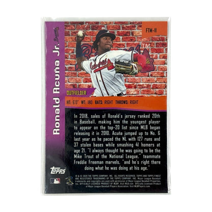 TOPPS MLBカード FINEST RONALD ACUNA JR. ATLANTA BRAVES #FTM-11 中古 IT1