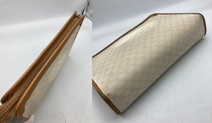CELINE セリーヌ マカダム セカンドバッグ/クラッチバッグ ホワイト 中古 D4
