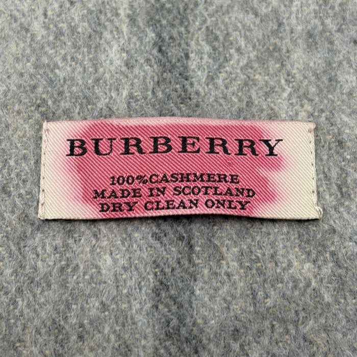 BURBERRY バーバリー メガチェック カシミヤ 100％ マフラー グレー ベージュ ストール ブランド レディース メンズ 秋 冬 チェック柄 中古 W４
