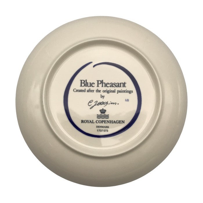 ロイヤルコペンハーゲン ブルーフェザン カップ/ソーサー/プレート セット ペア モーニングセット Blue Pheasant 羽模様 中古 T1