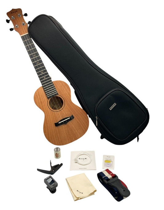 Enya エンヤ コンサートウクレレ EUC-25D マホガニー単板 初心者 9点セット 中古 D4