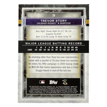 TOPPS MLBカード MUSEUM COLLECTION TREVOR STORY COLORADO ROCKIES /99 #20 中古 IT2