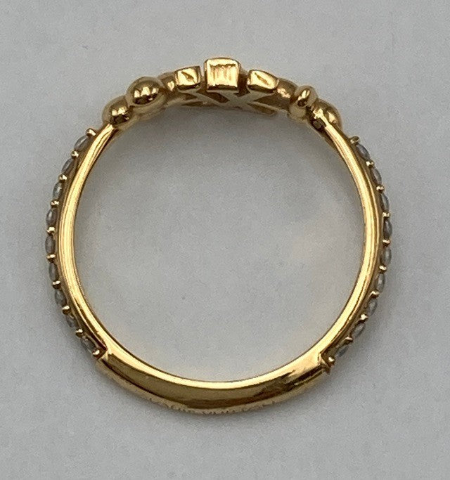 LOUIS VUITTON ルイヴィトン リング LV アイコニック M1461L サイズL ゴールドカラー 中古 D4