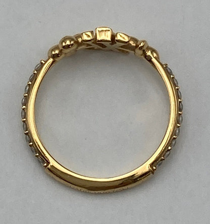 LOUIS VUITTON ルイヴィトン リング LV アイコニック M1461L サイズL ゴールドカラー 中古 D4