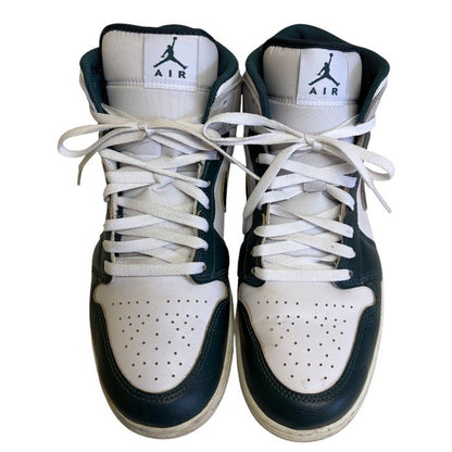 NIKE AIR JORDAN 1 MID SE white/oxdized green-sail fq7720-103 オキシダイズドグリーン 28cm ナイキ スニーカー 靴 シューズ メンズ 中古 W1