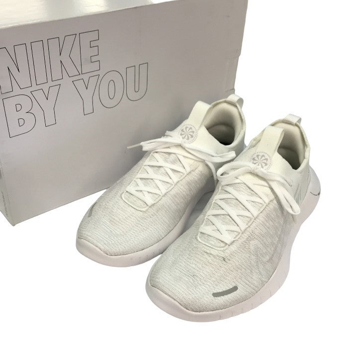 NIKE ナイキ フリー ラン By You ランニングシューズ メンズ カスタム ロード Flyknit 超軽量 オーダー ホワイト 29cm HF0795-100 中古 T1