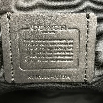 COACH コーチ セカンドバッグ ユニセックス レザー クラッチバッグ ストライプ ブラック F31514 中古 T1