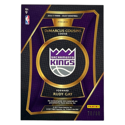 PANINI NBAカード SELECT PRIZM DEMARCUS COUSINS RUDY GAY KINGS /99 #9 中古 IT2