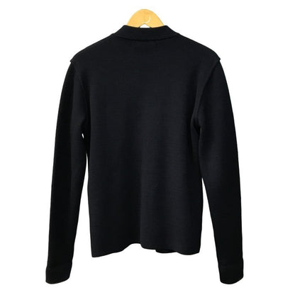 PRADA プラダ ドライバーズニット メンズ ウール ジップアップ セーター サーマルニット ネイビー 50サイズ 中古 T1