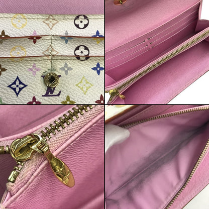 LOUIS VUITTON ルイヴィトン ポルトフォイユサラ モノグラム マルチカラー 長財布 レディース 二つ折り 旧型 ブロン/ホワイト M93744 中古 T1