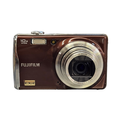 FUJIFILM フジフイルム FinePix ファインピックス デジタルカメラ ブラウン 光学10倍ズーム ブレ防止 フィルム F70 EXR 中古 T1