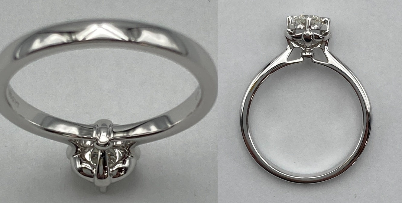 周大福 CHOW TAI FOOK K18WG  ダイヤ0.23ct リング 11号 中古 D4