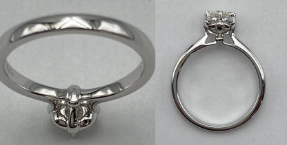 周大福 CHOW TAI FOOK K18WG  ダイヤ0.23ct リング 11号 中古 D4