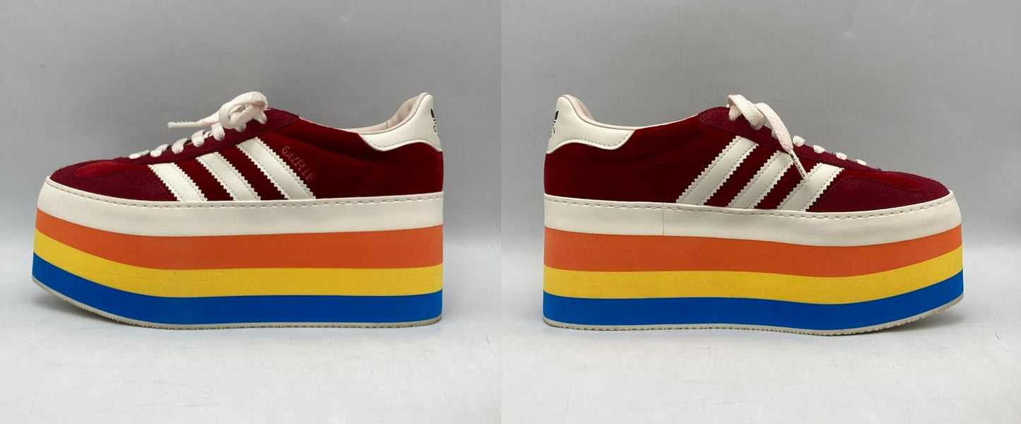 GUCCI×adidas グッチ×アディダス GAZELLE ガゼル 厚底 スニーカー 707871 サイズ23.5cm レディース 中古 D4