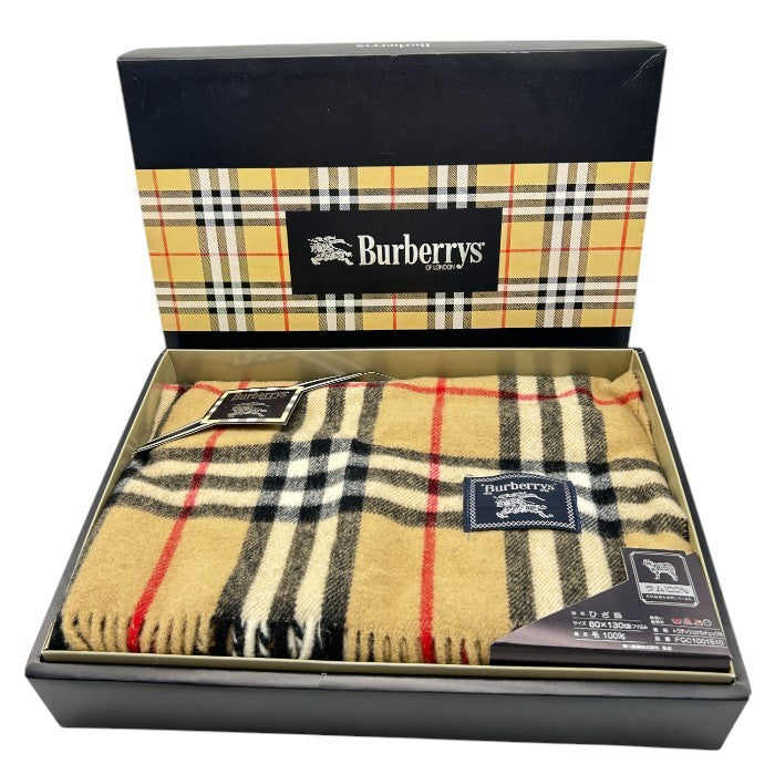 Burberrys バーバリーズ 西川産業 ひざ掛け トラディショナルチェックR 80×130cm FGC1001510 ブランド ブラウン チェック柄 大きめ 秋 冬 中古 W４