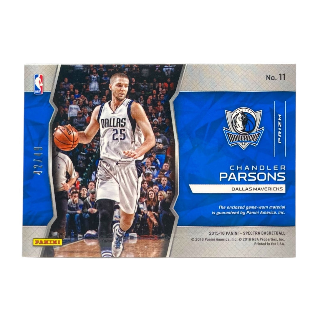 PANINI NBAカード SPECTRA PRIZM CHANDLER PARSONS DALLAS MAVERICKS /49 #11 中古 IT2