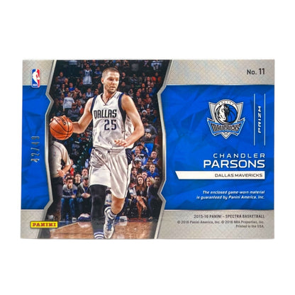 PANINI NBAカード SPECTRA PRIZM CHANDLER PARSONS DALLAS MAVERICKS /49 #11 中古 IT2