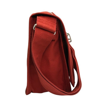 PORTER GIRL ポーター ガール NAKED ネイキッド ショルダーバッグ M レディース キャンバス 斜め掛け メッセンジャー レッド 中古 T1