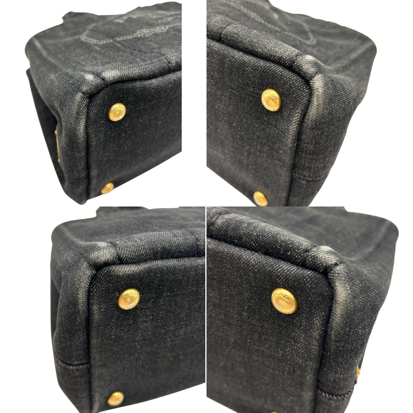 PRADA プラダ カナパ トートバッグ レディース デニム カナパSS ブランド 鞄 バッグ ハンドバッグ 中古 W４