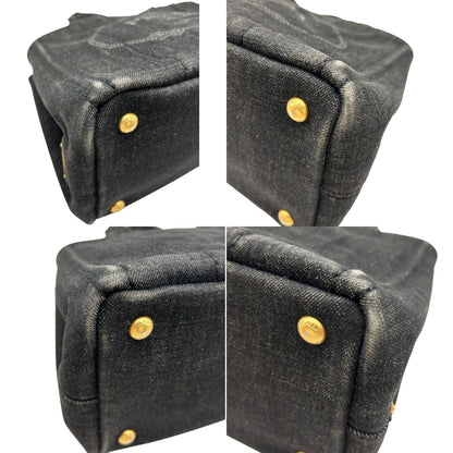 PRADA プラダ カナパ トートバッグ レディース デニム カナパSS ブランド 鞄 バッグ ハンドバッグ 中古 W４